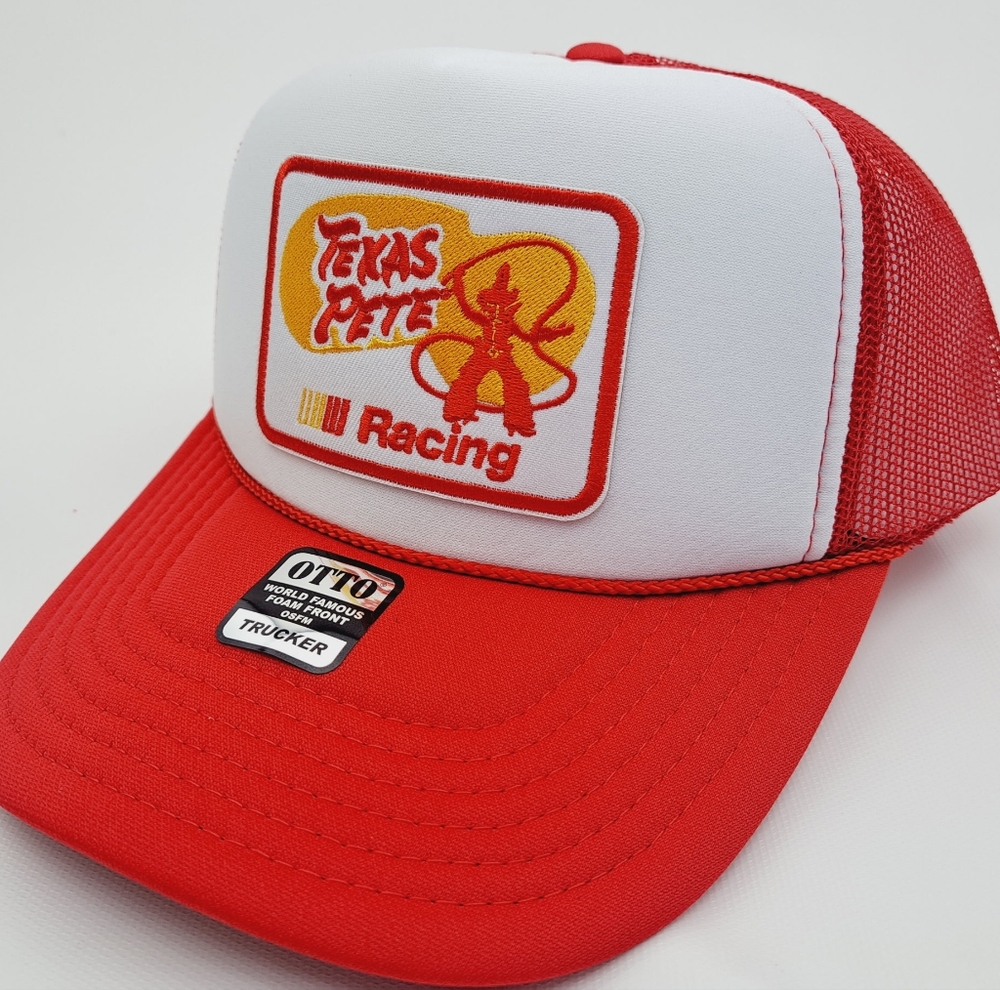 Retro Vintage Style Texas Pete Hat Cap Trucker Racing Patch 80s 90s USA NASCAR - Picture 1 of 9